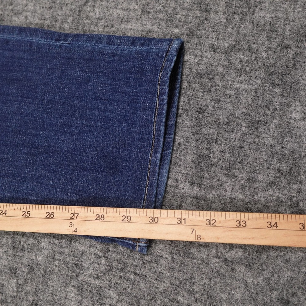 7 For All Mankind Carson Jeans Mens 33 Blue Denim Straight Leg Stretch - Picture 9 of 13